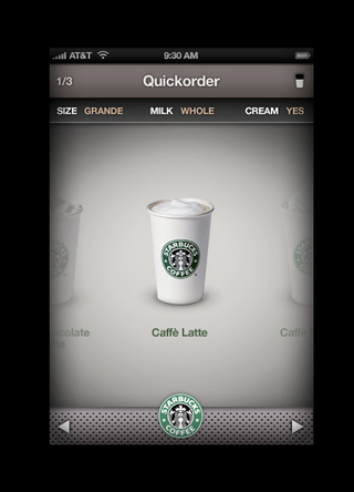 Illustration for article titled iPhone Starbucks Ordering Screens Look Like the Real Thing, Precede Apple Patent